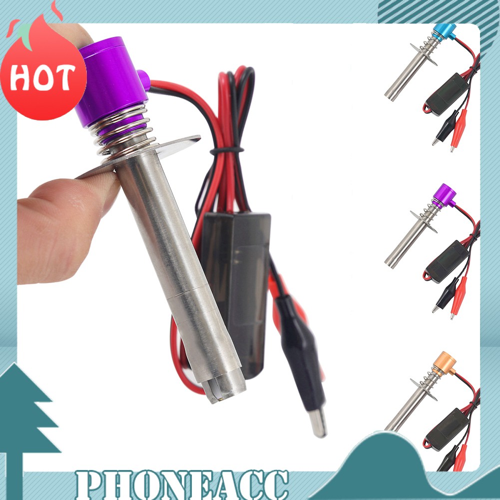 <PHONEACC TOY>6-24V Electronic Glow Plug Starter Igniter Upgraded Part for 1/10 1/8 HSP RC Car
