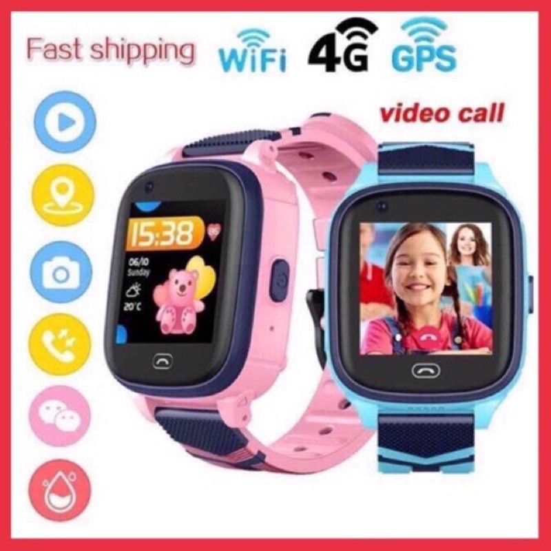 JRM นาฬิกาเด็ก นาฬิกาไอโม่ รุ่น A60 โทรเข้า-ออก GPS รองรับ 4G วีดีโอคอลได้ เล่นไลน์ได้ กันน้ำ รองรับภาษ นาฬิกาข้อมือเด็ก