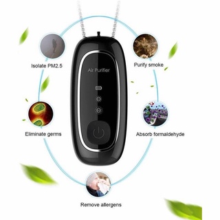 เครื่องฟอกอากาศแบบพกพา air purifier necklace เครื่องฟอกอากาศ แบบพกพาคอคอมินิแบบพกพาไอออนลบ Purifier เครื่องฟอกอากาศเล็ก