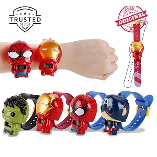 ( Coolest Watch ) นาฬิกาข้อมือดิจิตอลสําหรับเด็กผู้ชายผู้หญิงลายการ์ตูน Ironman Hulk Mickey Bumblebee