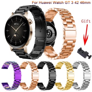 สายนาฬิกาข้อมือสเตนเลส สําหรับ Huawei Watch GT3 46 มม. 42 มม. GT2 46 มม. 42 มม. Amazfit GTR 3 pro Correa