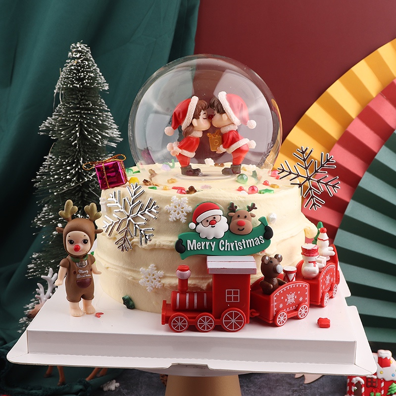 Bakewares & Decorations 14 บาท [พร้อมส่ง] ตุ๊กตาซานตาคลอส หมวกสีแดง สําหรับตกแต่งเค้กคริสต์มาส ปีใหม่ 2023 Home & Living