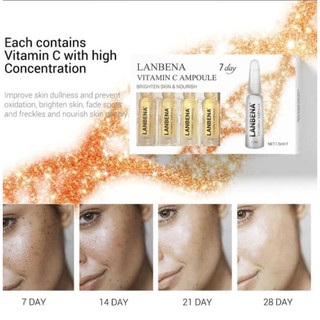 LANBENA 7 day VITAMIN C AMPOULE brighten skin &amp; nourish**ของแท้ พร้อมส่ง