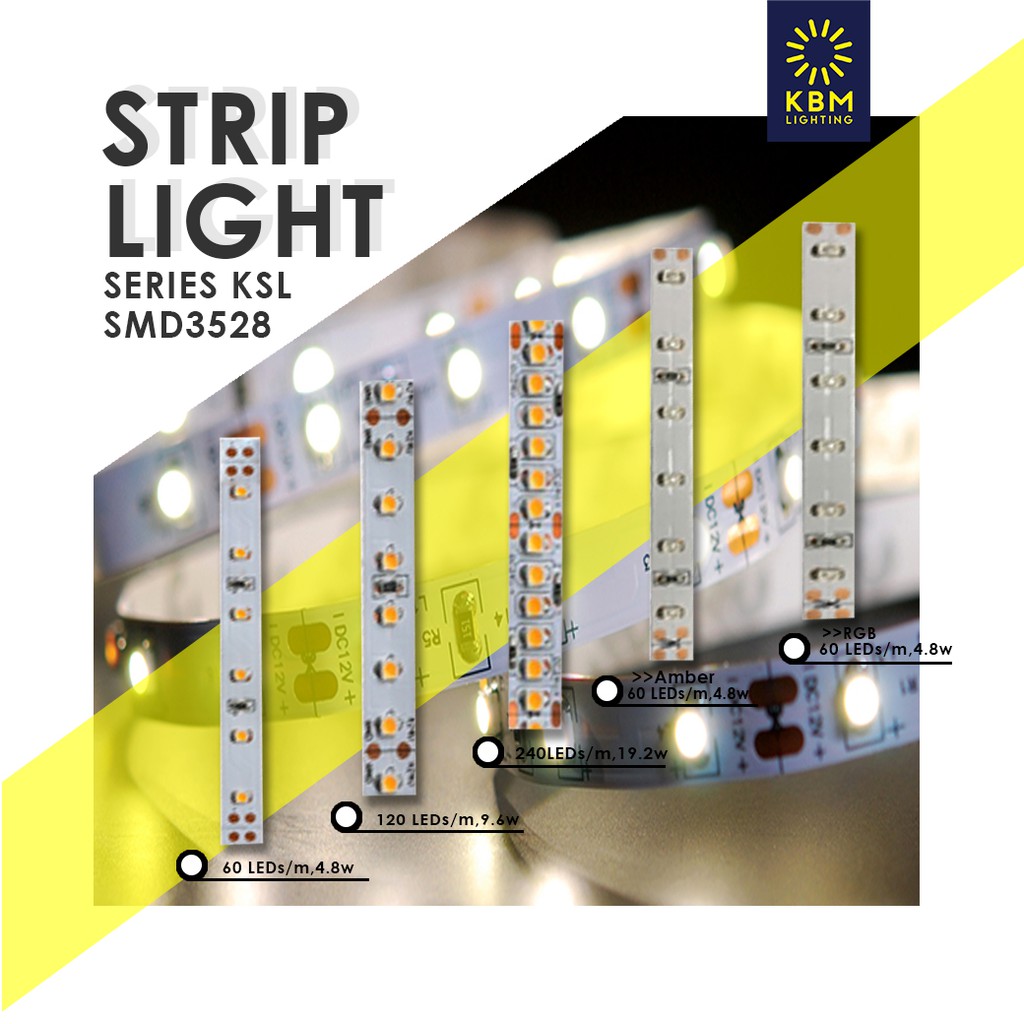 ไฟเส้น led Strip Light 12 โวลต์ รุ่น SMD3528 by KBM LIGHTING