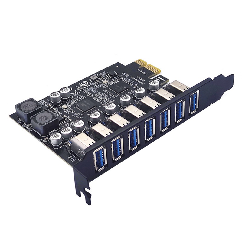 อะแดปเตอร์การ์ดขยาย USB 3.2 Pci Express Pci E เป็น 7 พอร์ต USB3 Gen1 Pci-E Extender Pci Express Card #7