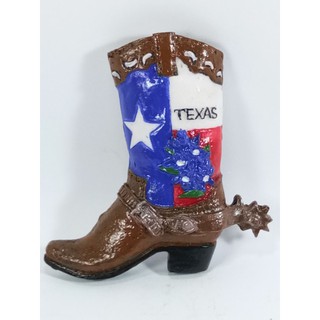 แม่เหล็กติดตู้เย็นนานาชาติสามมิติ รูปรองเท้าบูทคาวบอยเท็กซัส 3D fridge magnet Texas Cowboy Boots