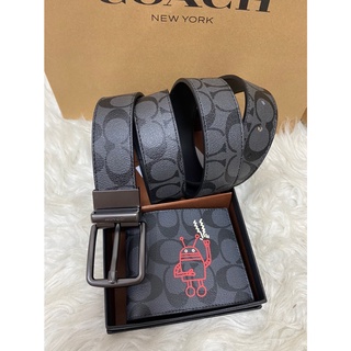 Coach SET สุดคุ้ม!!!  กระเป๋าสตางค์ + เข็มขัด COACH