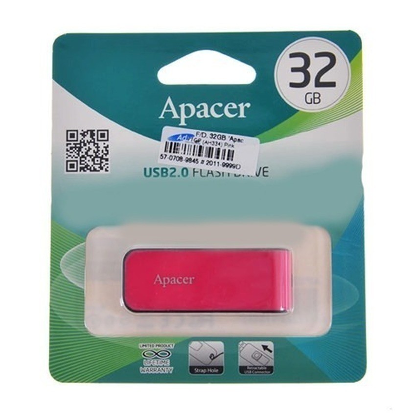 Apacer Flash Drive(AH334) 32GB (Pink)