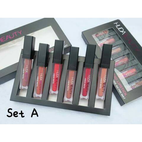 ลิปกลอส HUDA BEAUTY SET 6 PCS.