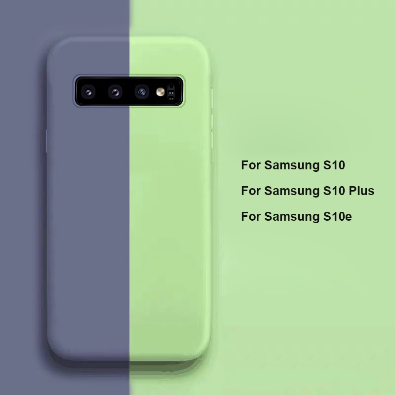Samsung Galaxy S20 S10 S9 S8 Plus S20Ultra S7 S7edge ของเหลว ยางทำจากซิลิคอน เป็นต้นฉบับ กันชน กรณี ผอม อ่อนนุ่ม Liquid Case