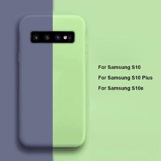 Samsung Galaxy S20 S10 S9 S8 Plus S20Ultra S7 S7edge ของเหลว ยางทำจากซิลิคอน เป็นต้นฉบับ กันชน กรณี ผอม อ่อนนุ่ม Liquid Case