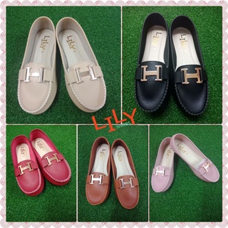 Size 36-45 รองเท้าคัทชู ตัว H หนังนิ่ม Lily Shoes [โค้ด SEUSE122 ลด 20%]