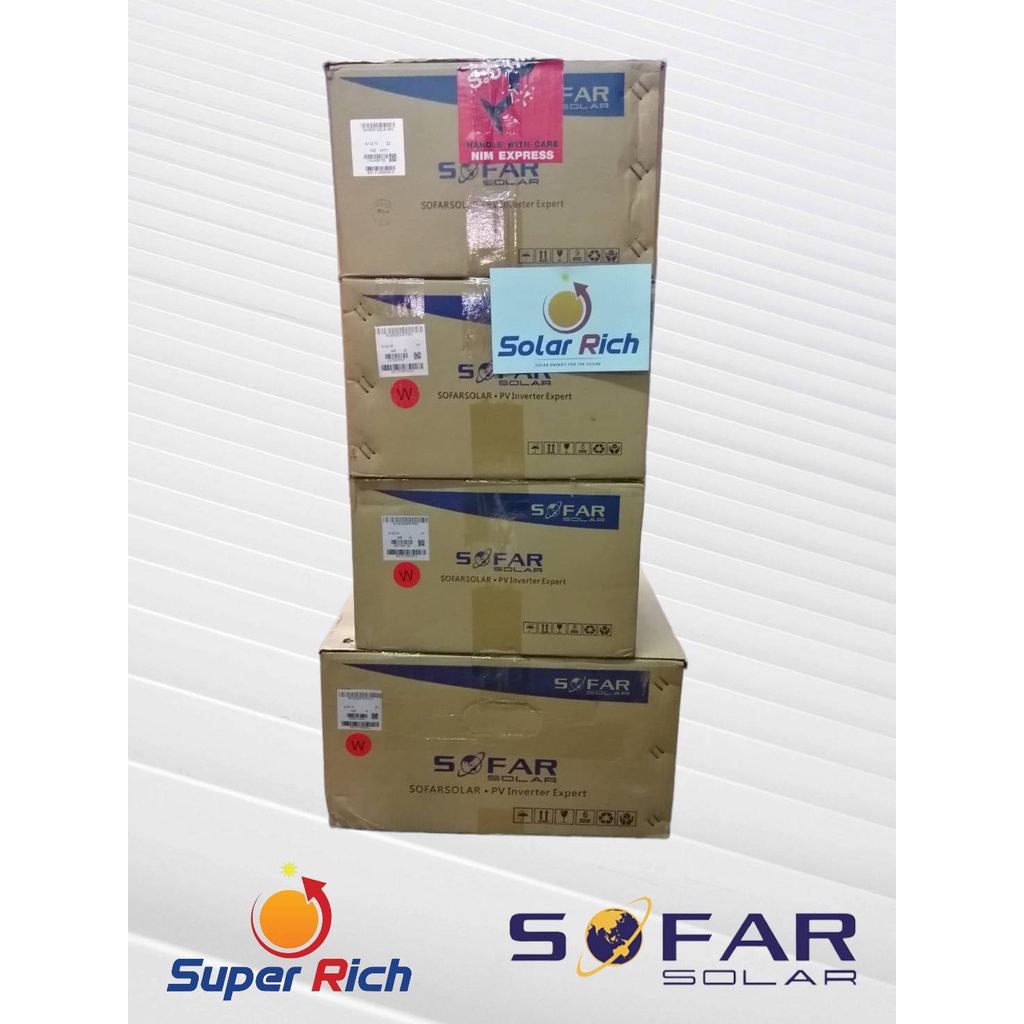 SOLAR INVERTER 3.3,5 KW 1pผ่านการไฟฟ้า ยี่ห้อ SOFAR Grid tie/ On grid 3300TL-G3 #แถมWifi +กันย้อน+CT