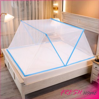 [A668] มุ้งพับ  ครอบเตียง เบา ระบายอากาศ พับเก็บได้ไม่ใช้พื้นที่ Folding mosquito net