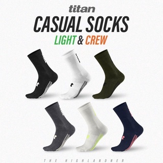 ถุงเท้า TITAN CASUAL SOCKS CREW LIGHT ถุงเท้าวิ่ง/ปั่น/ชีวิตประจำวัน