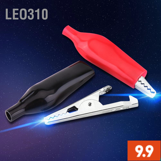 Leo310 20pcs 45MM Metal Alligator Clip Crocodile Electrical Clamp for Testing Probe Meter Black&amp;Red