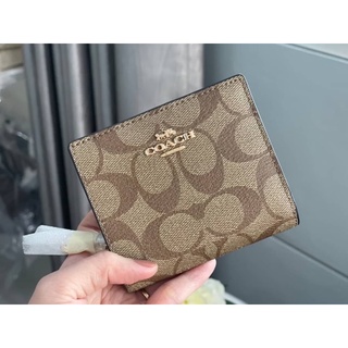 COACH​ SNAP WALLET IN SIGNATURE CANVAS WITH WILDFLOWER PRINT (COACH C8734)