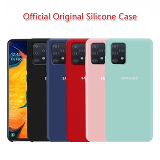 Official Original Real Liquid Silicone Case Samsung Galaxy A72 A52 A32 A12 A02S 5G 4G Casing Back Cover