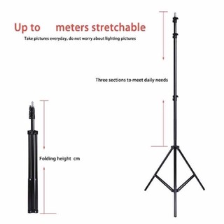 ขาตั้งกล้อง ขาตั้งไฟท์ไลฟ์สด รุ่นใหม่สูง 2.1เมตร แข็งแรงมากค่ะ