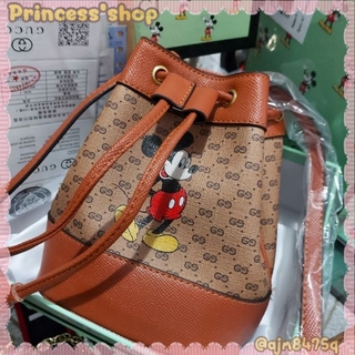 Princessshop กระเป๋าGGมิกกี้ ทรงขนมจีบ7นิ้ว (มีสินค้าพร้อมส่ง)