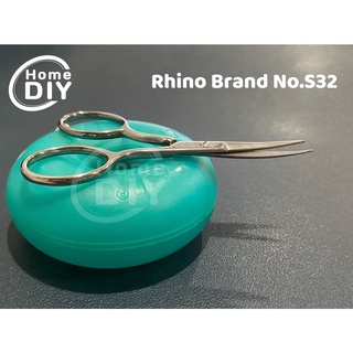 กรรไกรตัดขนจมูก/ขนคิ้ว/หรือหนวด ปลายโค้ง Rhino Brand NO.S32 .