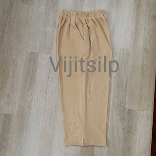 🔥SALE🔥กางเกงคนแก่👵🏼 ขา4ส่วน/ขายาว ผ้าปีเก้ เนื้อผ้าอย่างดี