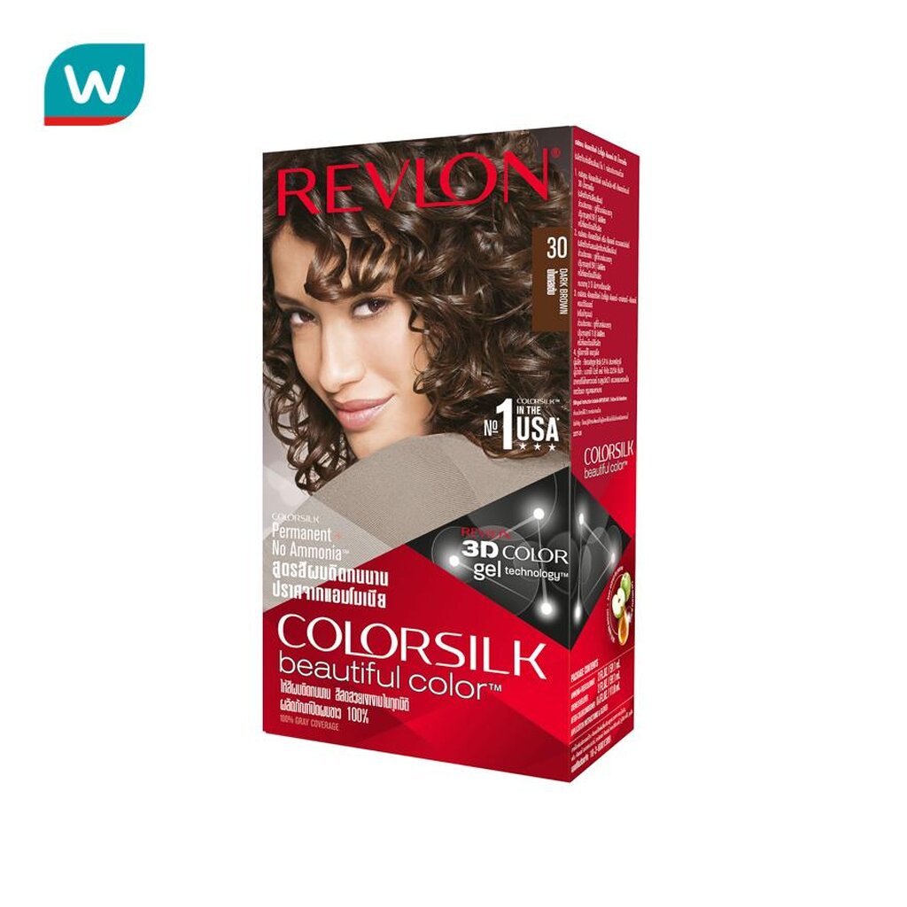 Revlon เรฟลอน คัลเลอร์ซิลค์ แฮร์คัลเลอร์ No.30น้ำตาลเข้ม