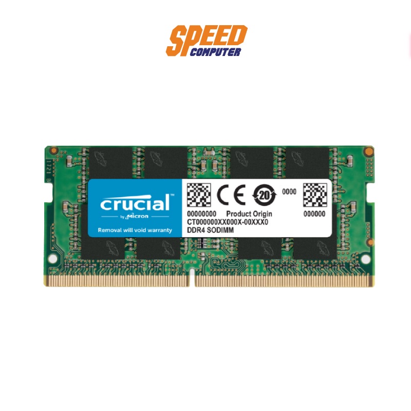 RAM (แรมโน๊ตบุ๊ค) Crucial 16GB (1x16GB) DDR4 3200MHz CL22 SODIMM (CT16G4SFD832A) By Speedcom