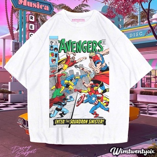 [S-5XL]เสื้อยืด ขนาดใหญ่ | The AVENGERS ENTER THE SQUADRON | เสื้อยืด ขนาดใหญ่ | เสื้อยืด ขนาดใหญ่ พิมพ์ลาย VINTAGE