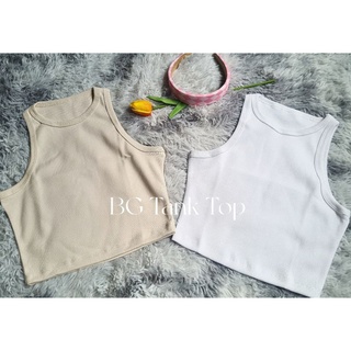 New!! พร้อมส่ง BG Tank Top-เสื้อกล้ามครอป  ผ้าร่องญี่ปุ่น|ร่องเล็ก-ร่องใหญ่| ไม่บาง ยืดหยุ่น พอดีตัว งานสั่งตัด