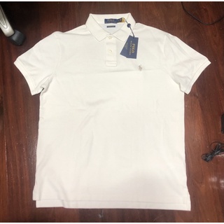 เสื้อ Polo Ralph Lauren ของแท้ มือหนึ่ง ลดราคา สีครีม