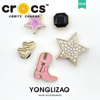 jibbitz crocs charms ตัวติดรองเท้า  ตัวติดรองเท้า แบบโลหะ รูปดอกไม้ เครื่องประดับ สําหรับตกแต่งรองเท้า DIY