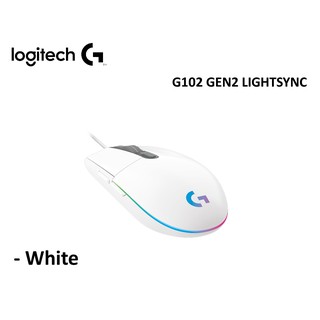 เมาส์เกมมิ่ง Logitech G102 Gen Lightsync สีขาว