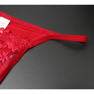 สินค้าพร้อมส่งจากไทย💥Angle Bra 💥(N653) กางเกงในเอวสายเดี่ยว แต่งด้านหน้าลูกไม้ สวยเซ็กซี่
