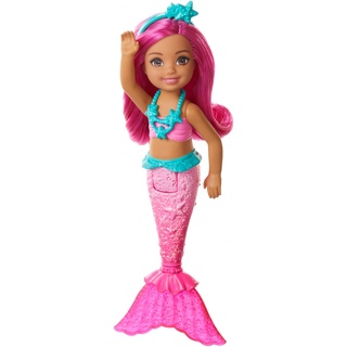 Barbie Dreamtopia Chelsea Mermaid Doll บาร์บี้นางเงือก เชลซี ขนาด 6.5 นิ้ว ผมสีชมพู รุ่น GJJ86