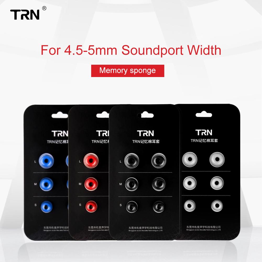 Trn แผ่นโฟมตัดเสียงรบกวน S/M/L 4.5มม. T400 สําหรับหูฟัง 3 คู่ Memory Foam Eartips For In Ear Earphone Earbud Ear Cushions