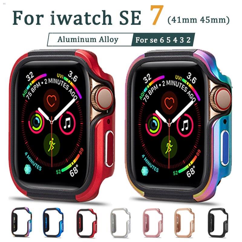 เคสอลูมิเนียมอัลลอยด์สําหรับ Apple Watch Series 7 Se 6 5 4 Bumper Case 45มม. 41มม.