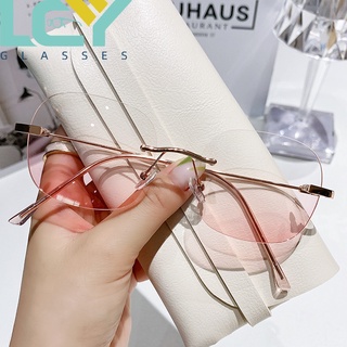 Lcyy ใหม่ แว่นตาบลัชออน ไร้กรอบ ป้องกันแสงสีฟ้า ไล่โทนสี สําหรับผู้หญิง 3305