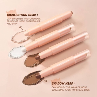 BANXEER BM18 CHARM STICK HIGHLIGHT CONTORคอนทัวร์ 2หัวมี4สี แบงเซียร์ เฟซ เซฟปิ้ง ไลท์ แอนด์ ชาโดว์ มอนส์เตอร์ คอนทัวร์