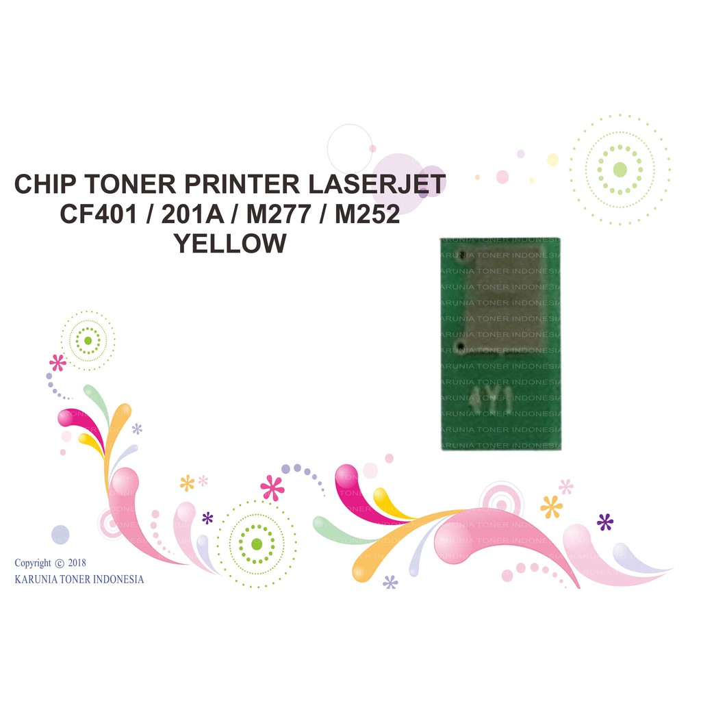 CHIP TONER CF401 / CF401A / 201A / MFP M277 / M252 สีเหลือง
