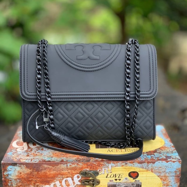 Tory Burch Fleming Matte Convertible Shoulder Bag Shopee Thailand