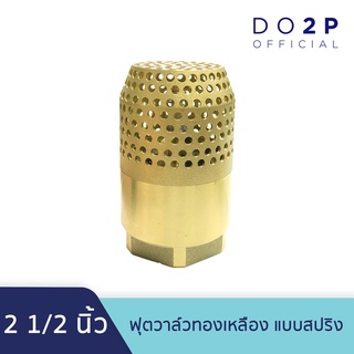 หัวกะโหลกดูดน้ำ ฟุตวาล์วทองเหลือง แบบสปริง 2 1/2 นิ้ว  Brass Foot Valve (Spring) 2 1/2"