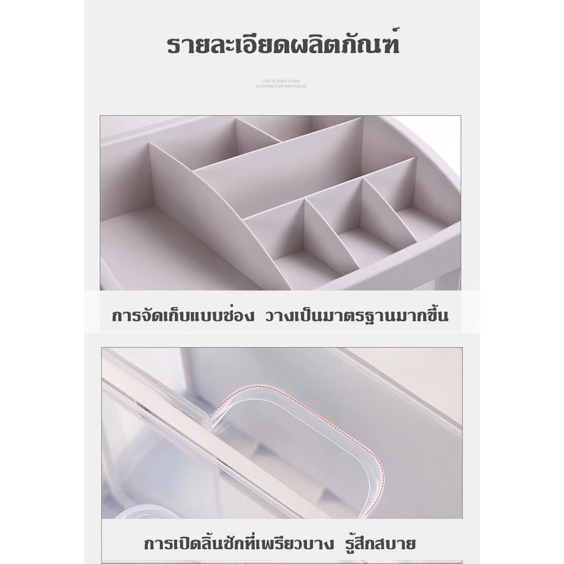 HEINOกว้าง23.3cmชั้นวางเครื่องสำอาง3ชั้น อุปกรณ์แต่งหน้า กล่องเก็บเอนกประสงค์แบบมีลิ้นชัก เป็นมิตรกับสิ่งเเวด thumbnail 10