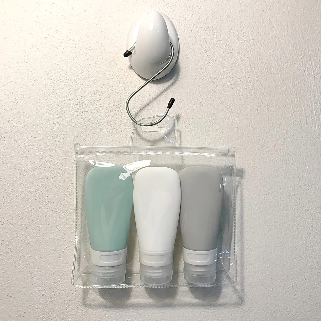 RePlanetMe Travel Tube For Liquid Toiletries (Set of 3-60 ml Bottles) ขวดแชมพูสบู่สำหรับเดินทาง (เซ็ท 3 ขวด) (110 g)
