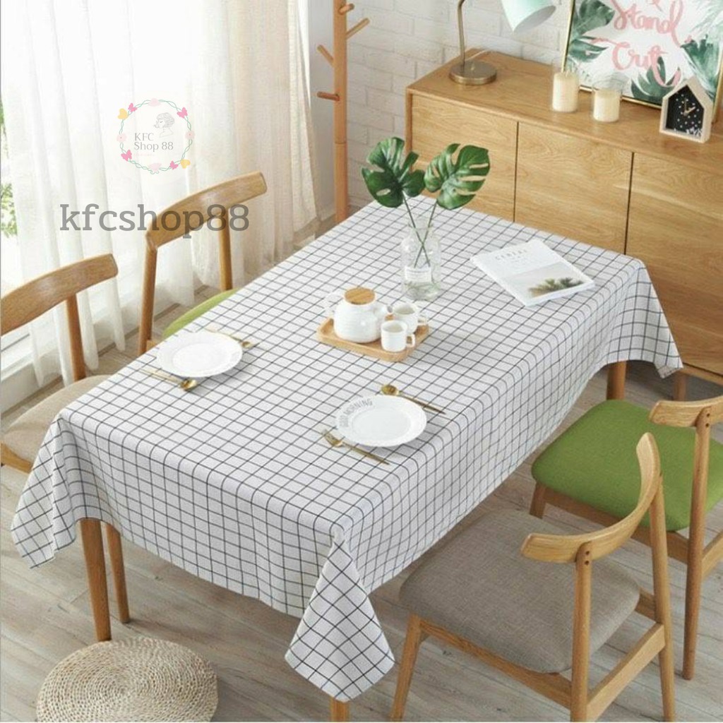 ผ้าปูโต๊ะ พร็อพถ่ายรูป ลายสก็อตลายตาราง **มี 2ขนาด** #pt006