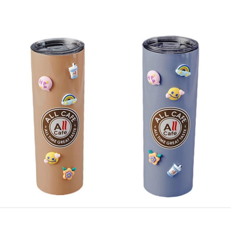 กระบอกน้ำสแตนเลส All Café + สติ๊กเกอร์ 3D