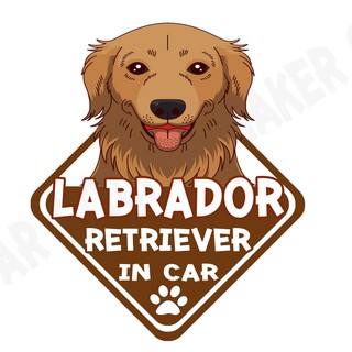 สติกเกอร์ติดรถ สติ๊กเกอร์ติดรถยนต์ สติกเกอร์หมา DGA131  Labrador Retriever