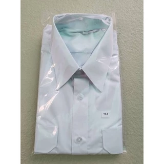 เสื้อเชิ้ตนักบิน สีขาว **แขนสั้น** มีอินทนู เจ้าเก่าหลังการบินไทย