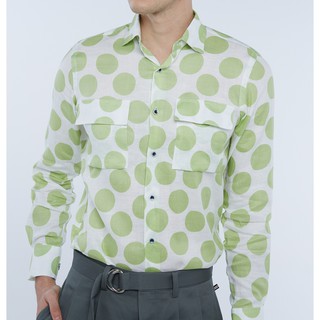 Polkadot two pockets shirt long sleeves