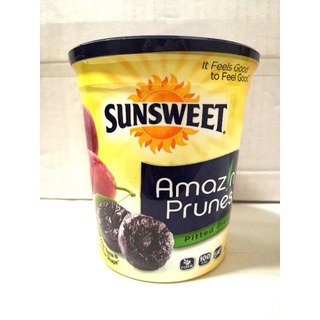 Sunsweet ลูกพรุน ตราซันสวีท ลูกพรุนไม่มีเมล็ด คัดเกรด หวานน้อย พรุน กระปุกเหลือง 454 กรัม เจทานได้